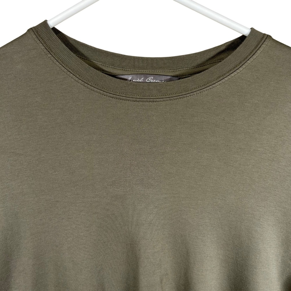 Daniel Cremieux Signature Collection Mens Long Sleeve Cotton T-Shirt Green M